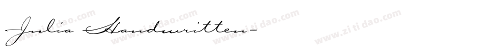 Julia Handwritten字体转换